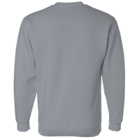 Bayside Unisex USA-Made Crewneck Sweatshirt, Dark Ash, Back view