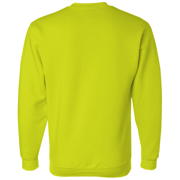 Bayside Unisex USA-Made Crewneck Sweatshirt, Lime Green, Back view