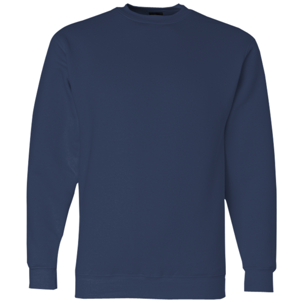 Bayside Unisex USA-Made Crewneck Sweatshirt, Navy, Front view