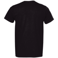 Bayside Unisex USA-Made Fine Jersey T-Shirt, Black, Back view