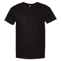 Bayside Unisex USA-Made Fine Jersey T-Shirt, Black, Front view