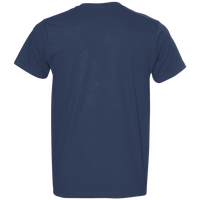 Bayside Unisex USA-Made Fine Jersey T-Shirt, Navy, Back view