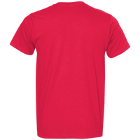 Bayside Unisex USA-Made Fine Jersey T-Shirt, Red, Back view