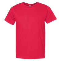 Bayside Unisex USA-Made Fine Jersey T-Shirt, Red, Front view