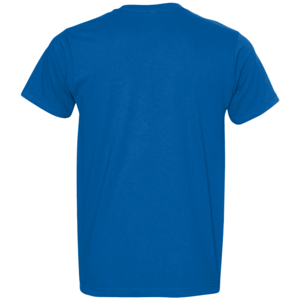 Bayside Unisex USA-Made Fine Jersey T-Shirt, Royal Blue, Back view