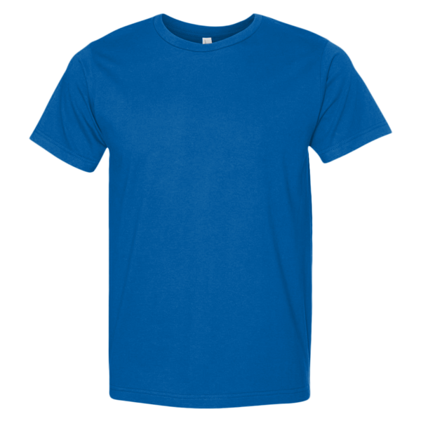 Bayside Unisex USA-Made Fine Jersey T-Shirt, Royal Blue, Front view