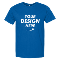 Bayside Unisex USA-Made Fine Jersey T-Shirt, Royal Blue, Front view, Mockup