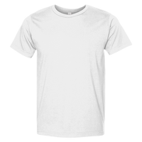 Bayside Unisex USA-Made Fine Jersey T-Shirt, White, Front view