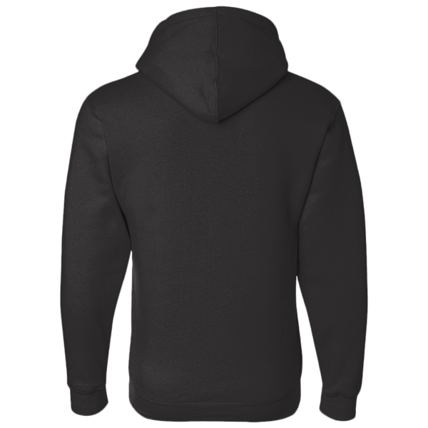 Bayside Unisex USA-Made Full-Zip Hooded Sweatshirt, Black, Back view