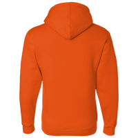 Bayside Unisex USA-Made Full-Zip Hooded Sweatshirt, Bright Orange, Back view