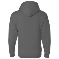Bayside Unisex USA-Made Full-Zip Hooded Sweatshirt, Charcoal, Back view