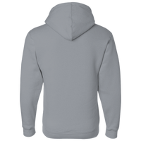 Bayside Unisex USA-Made Full-Zip Hooded Sweatshirt, Dark Ash, Back view