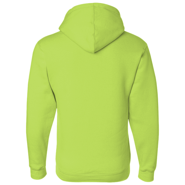 Bayside Unisex USA-Made Full-Zip Hooded Sweatshirt, Lime Green, Back view