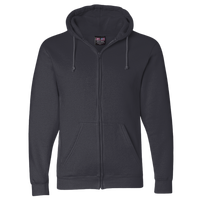 Bayside Unisex USA-Made Full-Zip Hooded Sweatshirt, Navy, Front view