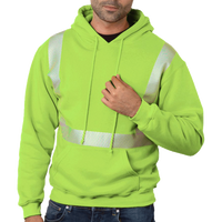 Bayside Unisex USA-Made High Visibility Hooded Sweatshirt, Black, Sample view