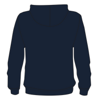 Bayside Unisex USA-Made High Visibility Hooded Sweatshirt, Navy, Back view