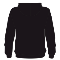 Bayside Unisex USA-Made Hooded Sweatshirt, Black, Back view