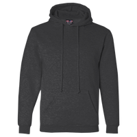Bayside Unisex USA-Made Hooded Sweatshirt, Charcoal Heather, Front view