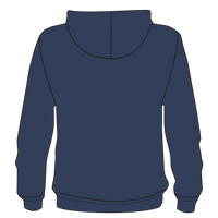 Bayside Unisex USA-Made Hooded Sweatshirt, Navy, Back view