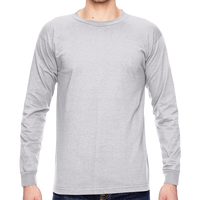 Bayside Unisex USA-Made Long Sleeve T-Shirt, Ash, Front view