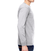 Bayside Unisex USA-Made Long Sleeve T-Shirt, Ash, Right Sleeve (Long) view