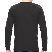 Bayside Unisex USA-Made Long Sleeve T-Shirt, Black, Back view