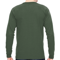 Bayside Unisex USA-Made Long Sleeve T-Shirt, Forest Green, Back view