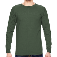 Bayside Unisex USA-Made Long Sleeve T-Shirt, Forest Green, Front view
