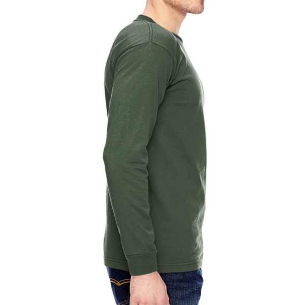 Bayside Unisex USA-Made Long Sleeve T-Shirt, Forest Green, Right Sleeve (Long) view