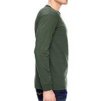 Bayside Unisex USA-Made Long Sleeve T-Shirt, Forest Green, Right Sleeve (Long) view