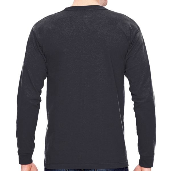 Bayside Unisex USA-Made Long Sleeve T-Shirt, Navy, Back view