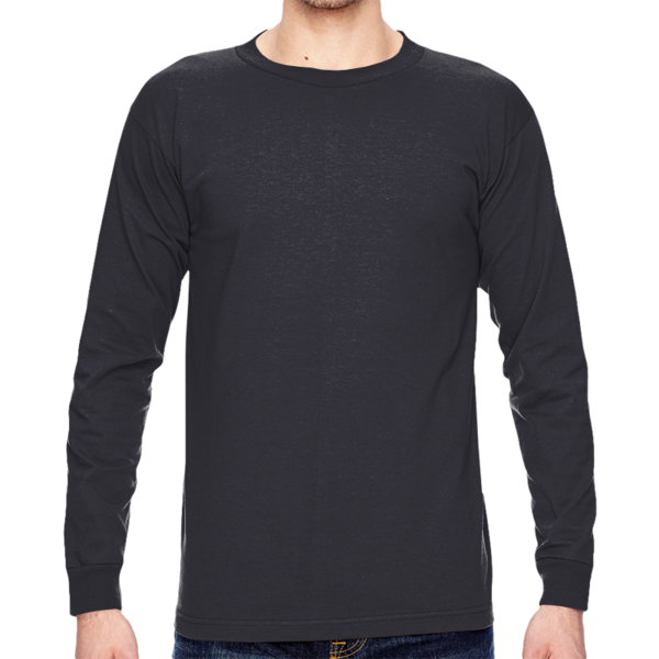 Bayside Unisex USA-Made Long Sleeve T-Shirt, Navy, Front view