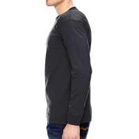 Bayside Unisex USA-Made Long Sleeve T-Shirt, Navy, Left Sleeve (Long) view