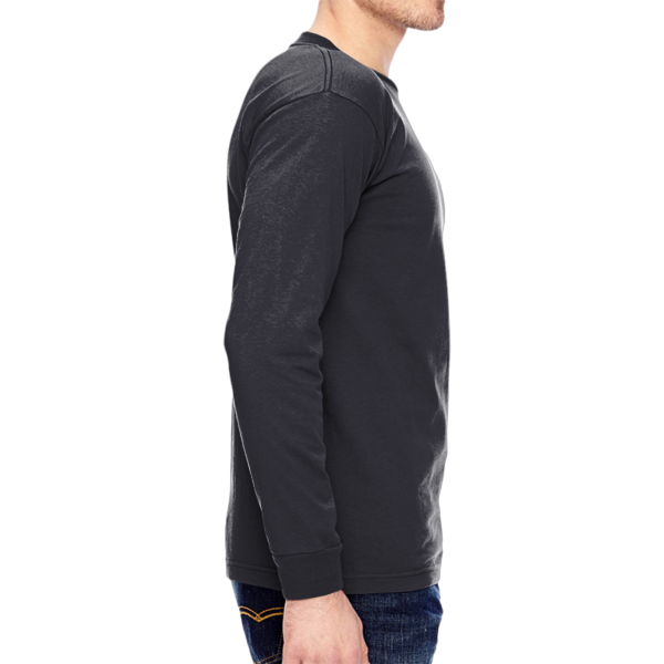 Bayside Unisex USA-Made Long Sleeve T-Shirt, Navy, Right Sleeve (Long) view
