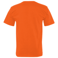 Bayside Unisex USA-Made Midweight Pocket T-Shirt, Bright Orange, Back view