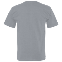 Bayside Unisex USA-Made Midweight Pocket T-Shirt, Dark Ash, Back view