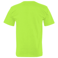 Bayside Unisex USA-Made Midweight Pocket T-Shirt, Lime Green, Back view
