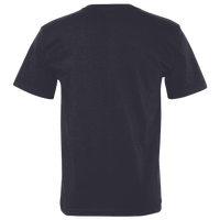 Bayside Unisex USA-Made Midweight Pocket T-Shirt, Navy, Back view