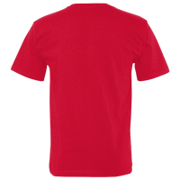 Bayside Unisex USA-Made Midweight Pocket T-Shirt, Red, Back view