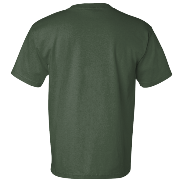 Bayside Unisex USA-Made Pocket T-Shirt, Forest Green, Back view