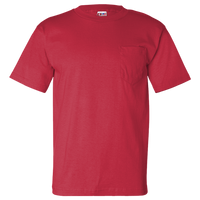 Bayside Unisex USA-Made Pocket T-Shirt, Red, Front view