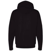 Bayside Unisex USA-Made Super Heavy Thermal Lined Full-Zip Hooded Sweatshirt, Black / Cream, Back view