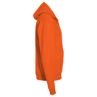 Bayside Unisex USA-Made Super Heavy Thermal Lined Full-Zip Hooded Sweatshirt, Bright Orange / Dark Grey, Right Sleeve view