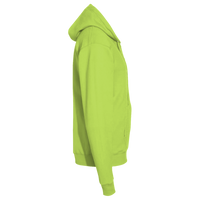 Bayside Unisex USA-Made Super Heavy Thermal Lined Full-Zip Hooded Sweatshirt, Lime Green / Dark Grey, Right Sleeve view