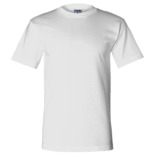 Bayside Unisex Union-Made T-Shirt, Ash, Front view