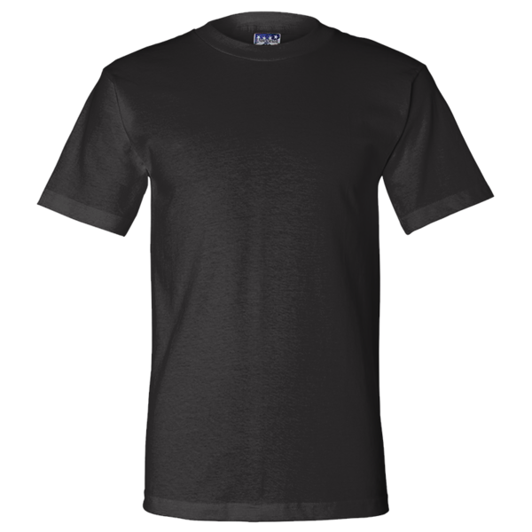 Bayside Unisex Union-Made T-Shirt, Black, Front view