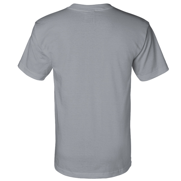 Bayside Unisex Union-Made T-Shirt, Dark Ash, Back view