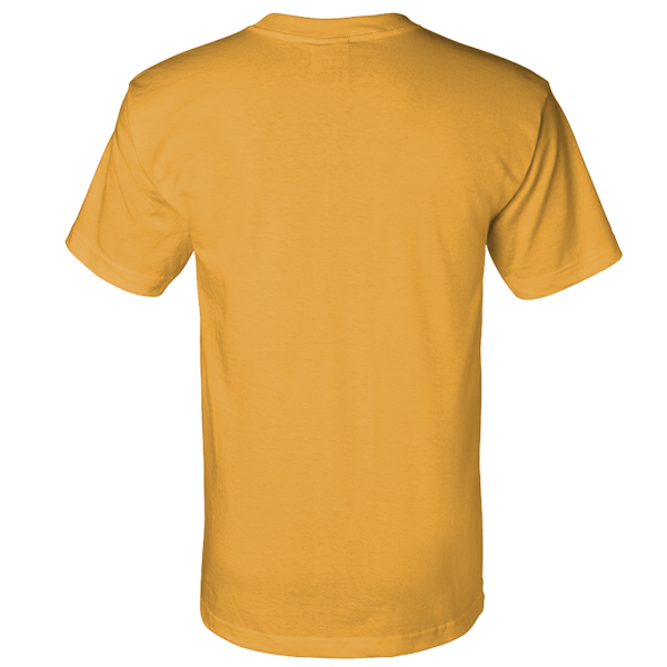 Bayside Unisex Union-Made T-Shirt, Gold, Back view