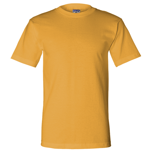 Bayside Unisex Union-Made T-Shirt, Gold, Front view