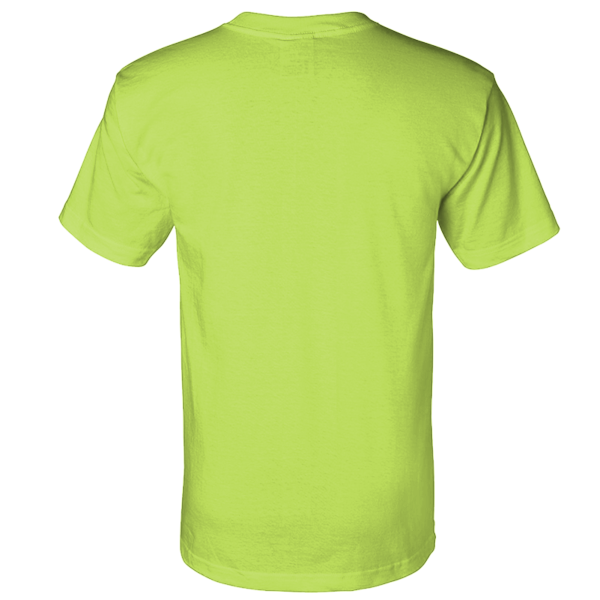 Bayside Unisex Union-Made T-Shirt, Lime Green, Back view